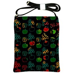 Apples Honey Honeycombs Pattern Shoulder Sling Bag by Sapixe