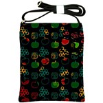 Apples Honey Honeycombs Pattern Shoulder Sling Bag Front