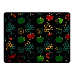 Apples Honey Honeycombs Pattern Fleece Blanket (small) by Sapixe