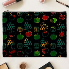 Apples Honey Honeycombs Pattern Cosmetic Bag (xxxl) by Sapixe