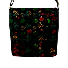 Apples Honey Honeycombs Pattern Flap Closure Messenger Bag (l) by Sapixe