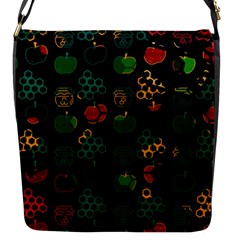 Apples Honey Honeycombs Pattern Flap Closure Messenger Bag (s) by Sapixe