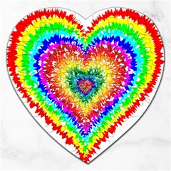 Tie Dye Heart Colorful Prismatic Jigsaw Puzzle (heart)