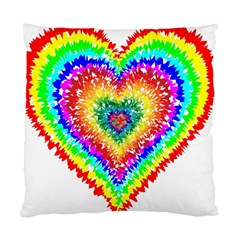 Tie Dye Heart Colorful Prismatic Standard Cushion Case (one Side) by Sapixe