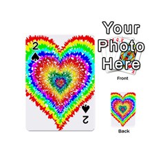 Tie Dye Heart Colorful Prismatic Playing Cards 54 Designs (mini) by Sapixe