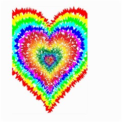 Tie Dye Heart Colorful Prismatic Large Garden Flag (two Sides) by Sapixe