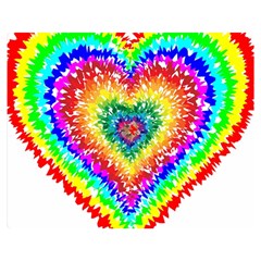 Tie Dye Heart Colorful Prismatic Double Sided Flano Blanket (medium)  by Sapixe