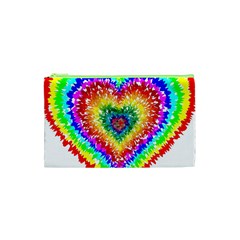 Tie Dye Heart Colorful Prismatic Cosmetic Bag (xs) by Sapixe