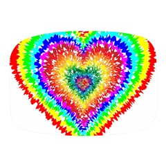 Tie Dye Heart Colorful Prismatic Mini Square Pill Box by Sapixe