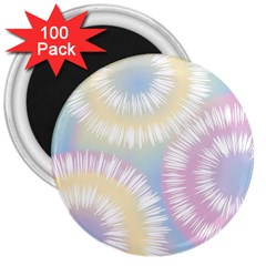 Tie Dye Pattern Colorful Design 3  Magnets (100 Pack) by Sapixe