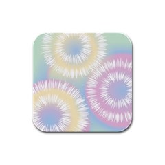 Tie Dye Pattern Colorful Design Rubber Square Coaster (4 Pack)  by Sapixe