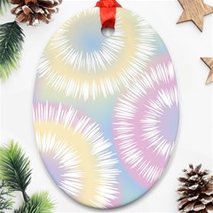 Tie Dye Pattern Colorful Design Oval Ornament (two Sides) by Sapixe