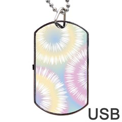 Tie Dye Pattern Colorful Design Dog Tag Usb Flash (two Sides) by Sapixe