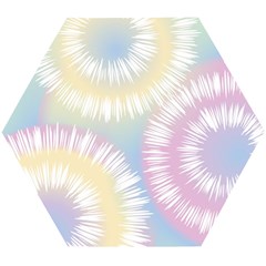 Tie Dye Pattern Colorful Design Wooden Puzzle Hexagon by Sapixe