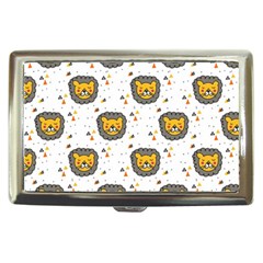 Lion Heads Pattern Design Doodle Cigarette Money Case