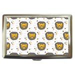 Lion Heads Pattern Design Doodle Cigarette Money Case Front