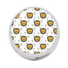 Lion Heads Pattern Design Doodle 4-port Usb Hub (two Sides) by Sapixe