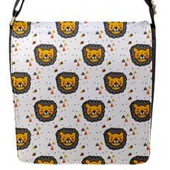 Lion Heads Pattern Design Doodle Flap Closure Messenger Bag (s) by Sapixe