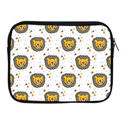 Lion Heads Pattern Design Doodle Apple Ipad 2/3/4 Zipper Cases by Sapixe