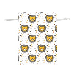 Lion Heads Pattern Design Doodle Lightweight Drawstring Pouch (s) by Sapixe