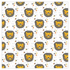 Lion Heads Pattern Design Doodle Lightweight Scarf  by Sapixe