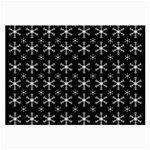 Snowflakes Background Pattern Large Glasses Cloth Front