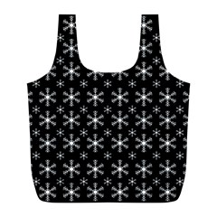 Snowflakes Background Pattern Full Print Recycle Bag (l) by Sapixe