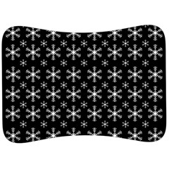 Snowflakes Background Pattern Velour Seat Head Rest Cushion by Sapixe