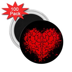 Heart Brain Mind Psychology Doubt 2 25  Magnets (100 Pack)  by Sapixe