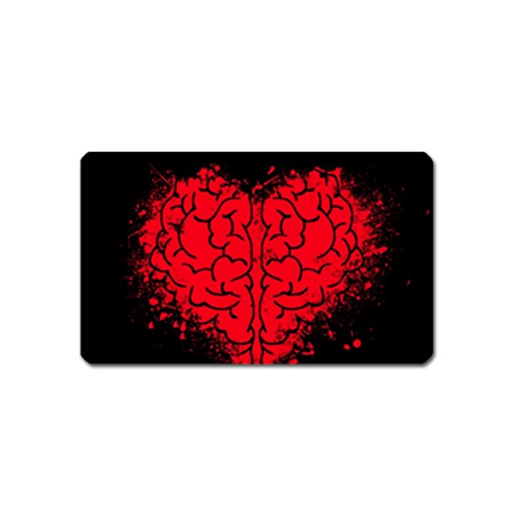 Heart Brain Mind Psychology Doubt Magnet (Name Card)