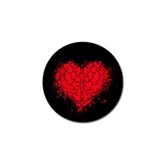 Heart Brain Mind Psychology Doubt Golf Ball Marker by Sapixe