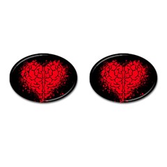 Heart Brain Mind Psychology Doubt Cufflinks (oval) by Sapixe