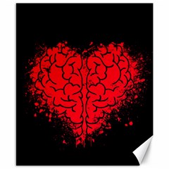 Heart Brain Mind Psychology Doubt Canvas 8  X 10  by Sapixe