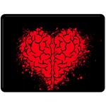 Heart Brain Mind Psychology Doubt Fleece Blanket (Large)  80 x60  Blanket Front