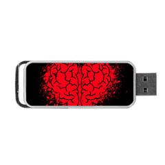 Heart Brain Mind Psychology Doubt Portable Usb Flash (two Sides)