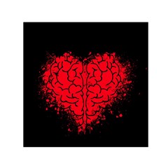 Heart Brain Mind Psychology Doubt Small Satin Scarf (square) by Sapixe