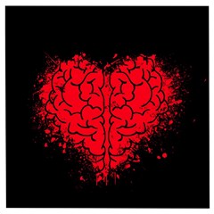 Heart Brain Mind Psychology Doubt Wooden Puzzle Square by Sapixe