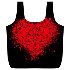 Heart Brain Mind Psychology Doubt Full Print Recycle Bag (xxxl) by Sapixe