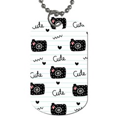 Cute Cameras Doodles Hand Drawn Dog Tag (two Sides) by Sapixe