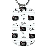 Cute Cameras Doodles Hand Drawn Dog Tag (Two Sides) Front