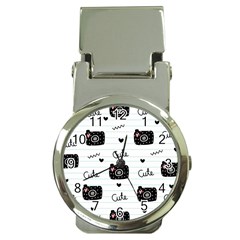 Cute Cameras Doodles Hand Drawn Money Clip Watches by Sapixe