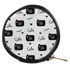 Cute Cameras Doodles Hand Drawn Mini Makeup Bag by Sapixe