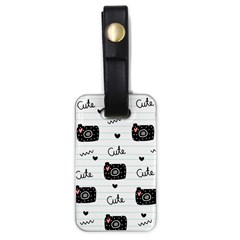 Cute Cameras Doodles Hand Drawn Luggage Tag (one Side) by Sapixe