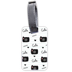 Cute Cameras Doodles Hand Drawn Luggage Tag (two Sides) by Sapixe