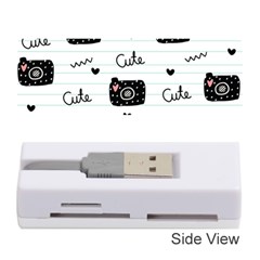 Cute Cameras Doodles Hand Drawn Memory Card Reader (stick) by Sapixe