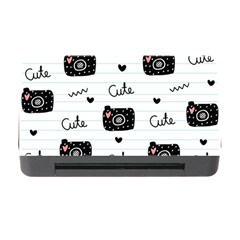 Cute Cameras Doodles Hand Drawn Memory Card Reader With Cf by Sapixe