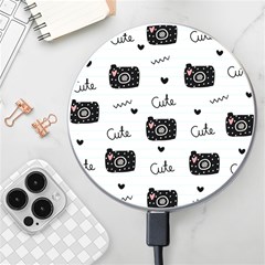 Cute Cameras Doodles Hand Drawn Wireless Charger