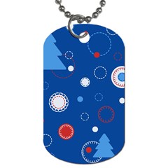 Christmas Pattern Tree Design Dog Tag (one Side) by Sapixe