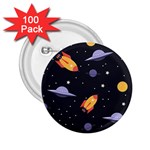 Cosmos Rockets Spaceships Ufos 2.25  Buttons (100 pack)  Front