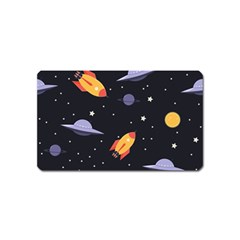 Cosmos Rockets Spaceships Ufos Magnet (name Card) by Sapixe